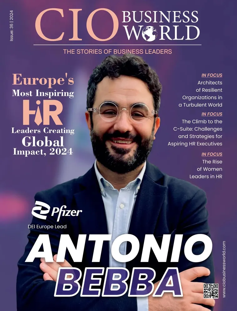 CIO Business World, 2024. Antonio Bebba on the cover of the Europe's Most Inspiring HR Leaders issue.